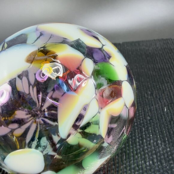 Hand Blown Studio Art Glass Orb Ornament Friendship Ball Witch Ball Glassware - Picture 4 of 12
